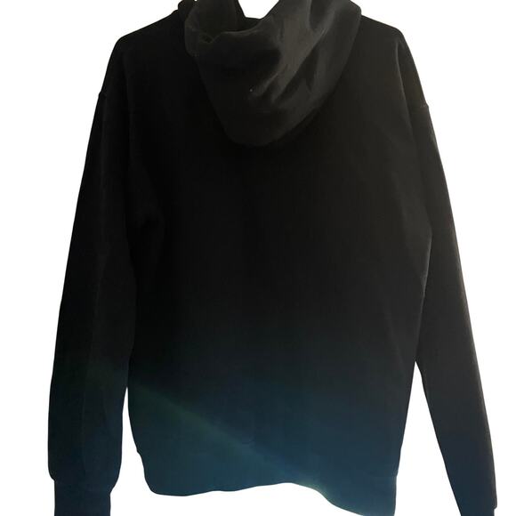 NWOT Adult We Love You Hoodie Black Soft Sweatshirt Workout Top Hooded Sz Med - Picture 2 of 3